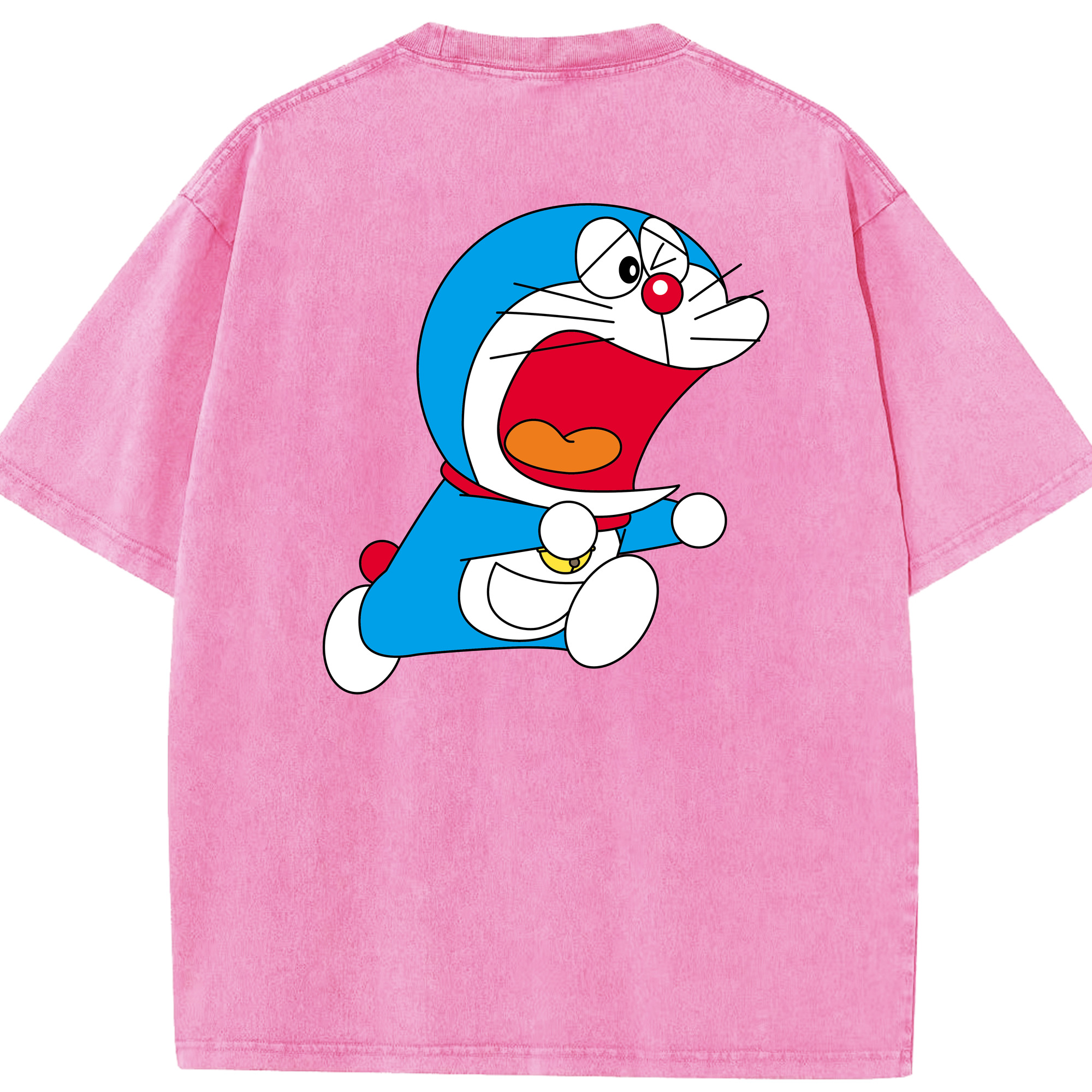 （画像用） ドラえもん Doraemon 綿100% ヴィンテージ風 半袖Tシャツ（背面プリント）